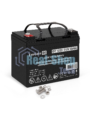 Аккумуляторная батарея ExeGate DT 1233 (12V 33Ah, под болт М6)
