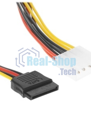 Кабель Cablexpert Кабель питания SATA CC-SATA-PSY-0.3M, 30 см, molex 4pin/2x sata15pin, на 2 устр., пакет