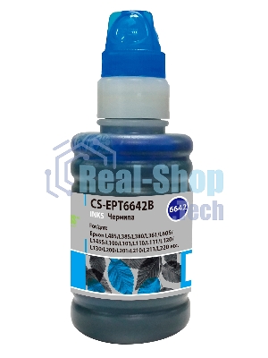 Чернила Cactus CS-EPT6642B голубой 100 мл для Epson L100/L110/L120/L132/L200/L210/L222/L300/L312/L350/L355/L362/L366/L456/L550/L555/L566/L1300