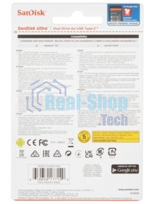 Флешка USB Sandisk DDC3 (SDDDC3-032G-G46), 32Gb, USB 3.0/USB Type-C, R/W 150/30, черный
