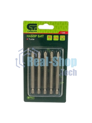 Набор бит Сибртех 11260ph2x90 сталь crmo 5шт