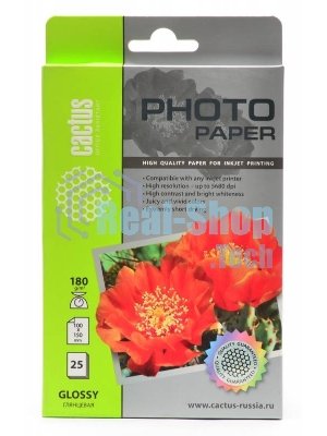 Фотобумага Cactus CS-GA618025 глянцевая A6 180 г/м2 25 листов
