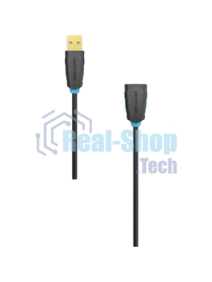 Кабель-удлинитель Vention USB 2.0 AM/AF - 1м черный