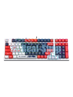 Клавиатура проводная A4Tech Bloody S98 механическая синий/белый USB for gamer LED (SPORTS NAVY)
