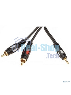Шнур 3.5 Rexant Stereo Plug - 2RCA Plug 1.5М (GOLD)