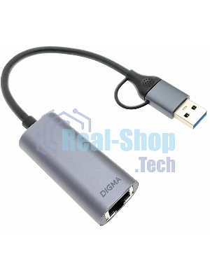 Сетевой адаптер Gigabit Ethernet Digma DLA-GEUC01 USB 3.0