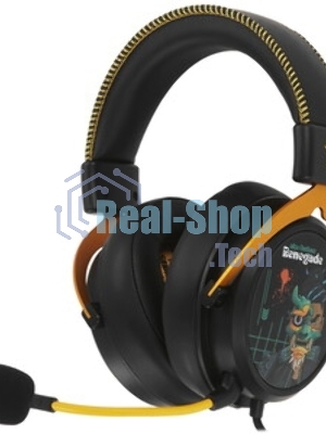 Гарнитура Bloody M595 Renegade чёрный, проводная, съёмный микрофон, подсветка
