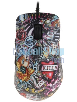 Мышь проводная Qumo Splash M40 черный, 3200 dpi, USB, кнопки - 6