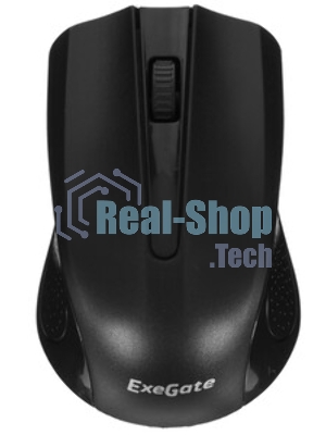 Мышь беспроводная ExeGate Professional Standard SR-9023 черный, 1200 dpi, радиоканал, USB, кнопки - 3