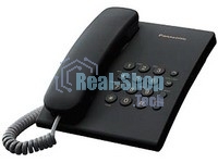 Телефон проводной Panasonic KX-TS2350RUB черный повтор номера, регул-ка громкости, кр.на стену