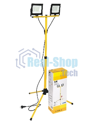 Прожектор светодиодный IEK LPDO606-2X050-65-K02 СДО 06-2х50Ш штатив 6500К IP65 черный