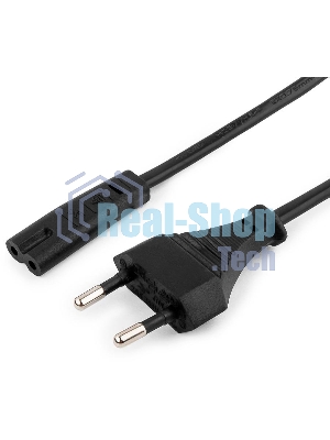 Кабель питания для ноутбуков, аудио/видео техники Cablexpert/Gembird PC-184/2-1.8М, 1.8м, 2-pin, черный, пакет