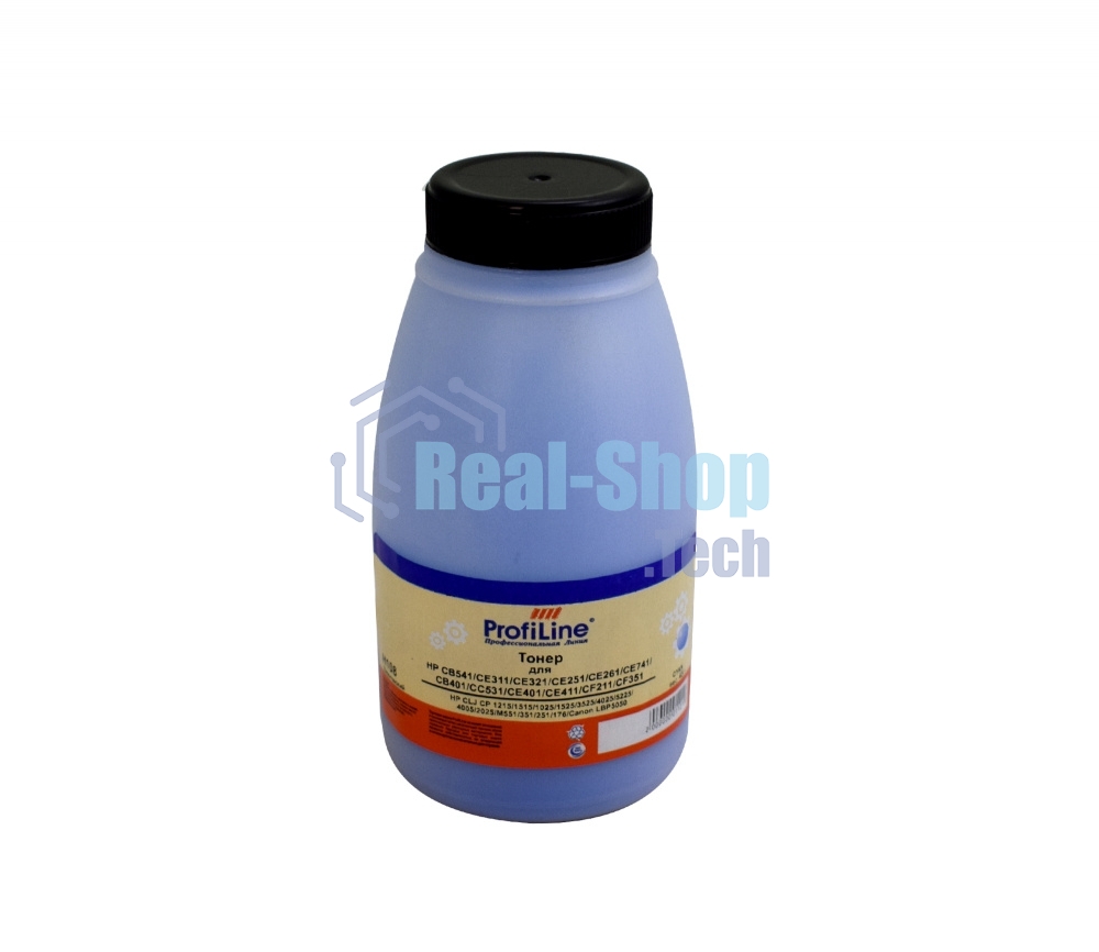 Тонер ProfiLine PL-CB541/CE311/CE321/CE251/CE261/CE741/CB401/CC531/CE401/CE411/CF211/CF351 для HP CLJ CP 1215/1515/1025/1525/3525/4025/5225/4005/2025/M551/351/251/176/Canon LBP5050 Cyan 45 гр (H101) Фасовка РФ (химический)