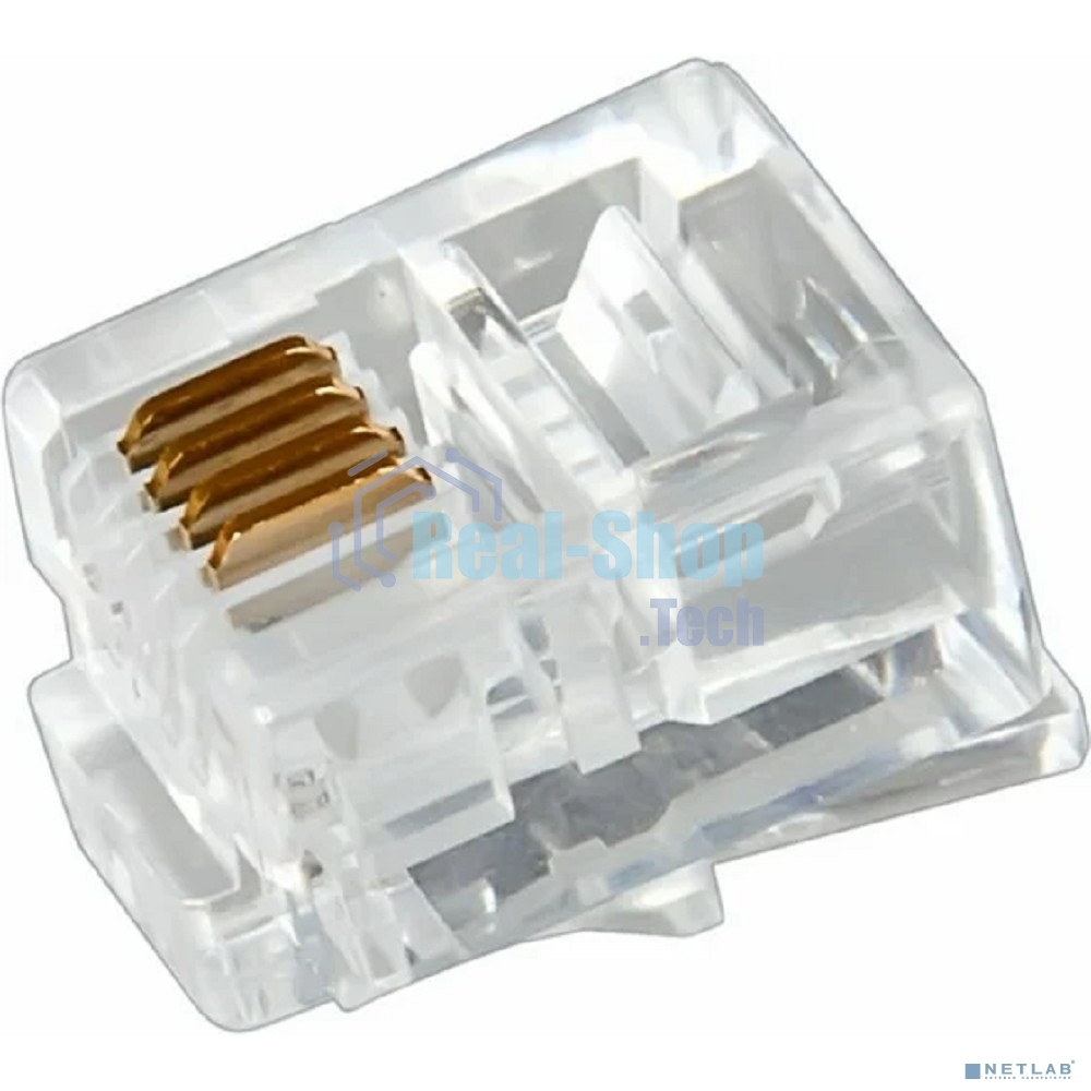 Разъем телефонный Rexant UTP, RJ-14 (6P4C), CAT 3