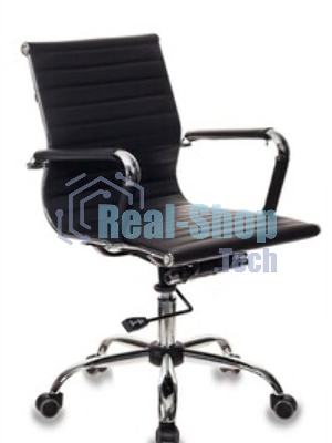 Кресло Бюрократ CH-883-LOW/BLACK черный, экокожа