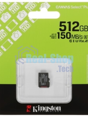 Флеш карта microSDXC 512Gb Kingston SDCS3/512GbSP Canvas Select Plus w/o adapter