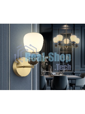 Настенный светильник Ambrella light LH53168 SB/WH бронза/белый 8W 3000K 140*225*300