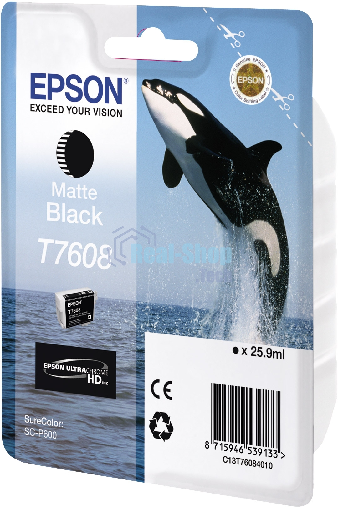 Картридж струйный Epson C13T76084010/C13T76084N10 черный матовый (25.9 мл) для SC-P600