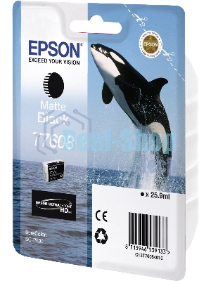 Картридж струйный Epson C13T76084010/C13T76084N10 черный матовый (25.9 мл) для SC-P600