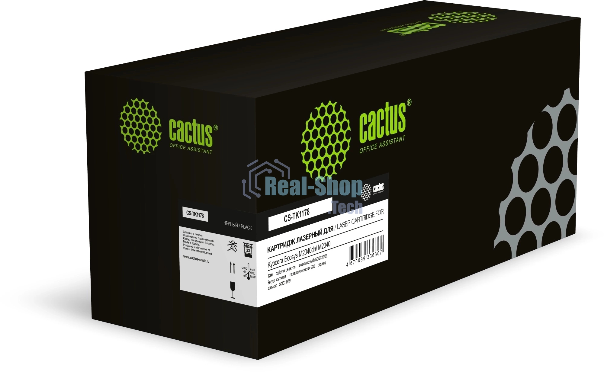 Картридж лазерный Cactus CS-TK1178 TK1178 ASIA CN черный (7200 стр.) для Kyocera Ecosys M2040DN/M2540DN/M2640IDW