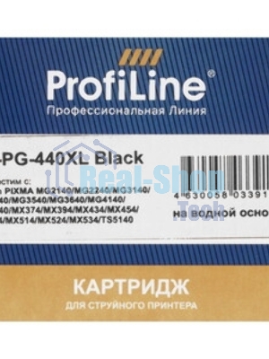 Картридж струйный ProfiLine PL-PG-440XL для принтеров Canon PIXMA MG2140/MG2240/MG3140/MG3240/MG3540/MG3640/MG4140/MG4240/MX374/MX394/MX434/MX454/MX474/MX514/MX524/MX534 с чернилами Black