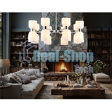 Люстра Ambrella light LH56085/16 СH/FR хром/белый матовый E14*16 max 40W D860*510