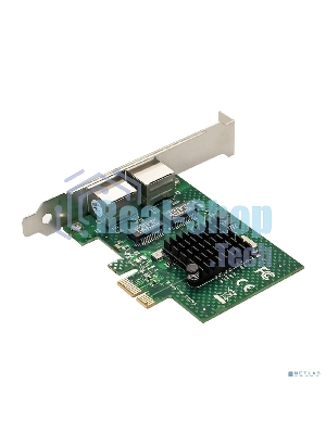 Сетевой адаптер ExeGate EXE-BCM5720 (PCI-E x1 v2.0, порты 2xRJ45, 10/100/1000Mbps, Gigabit Chipset Broadcom BCM5720)