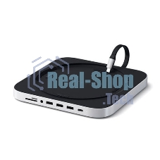 USB док станция с подставкой Satechi Mac Mini Stand & Hub для Mac Mini. Порты: 1x USB-C, 3 x USB, 3,5мм AUX, SD, microSD