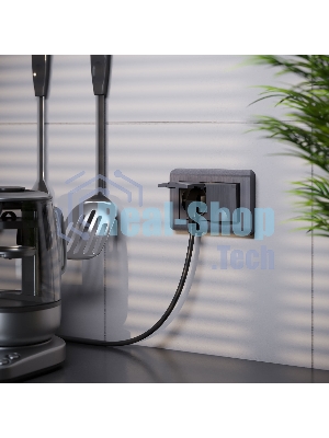 Розетка двойная влагозащ. с зазем. с защит. крышками и шторками Werkel W1172204 (графит рифленый)