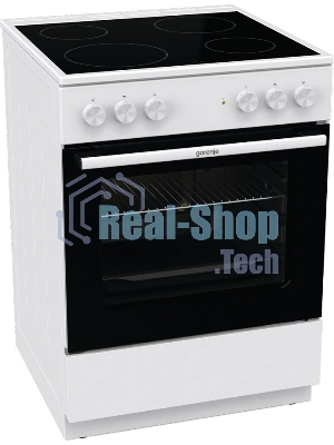 Плита электрическая Gorenje GEC6A11WG белый, конфорок 4 шт, духовка 65 л, 60 см x 85 см x 60 см