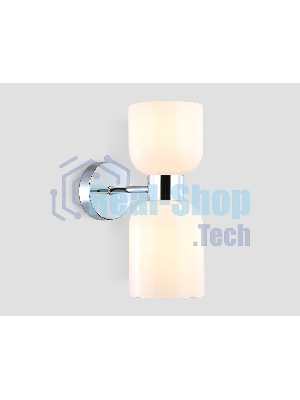 Настенный светильник Ambrella light LH56087/2 СH/FR хром/белый матовый E14*2 max 40W 215*120*300