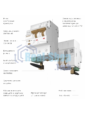 Умный автоматический выключатель Werkel 2 P  63 A  C  6 kA W1002P6301