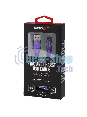 Кабель Crown USB - microUSB CMCU-3102M violet