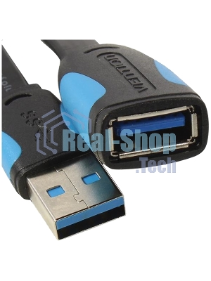 Кабель-удлинитель Vention USB 3.0 AM/AF - 1,5 м плоский VAS-A13-B150