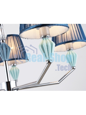 Люстра Ambrella light LH75061/5 CH/DB хром/темно синий E14/5 max 40W D690*810