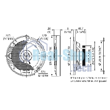 Колонки автомобильные Kenwood KFC-S1676EX 330Вт 87дБ 4Ом 16см (6.5дюйм) (ком.:2кол.) коаксиальные