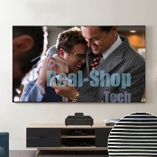 Экран Cinema S'OK SCPSFR-236x133UST-PET для ультракороткофокусных проекторов 107'' 16:9 настенный, постоянного натяжения, полотно PET Crystal ALR UST, рама черная 1 см
