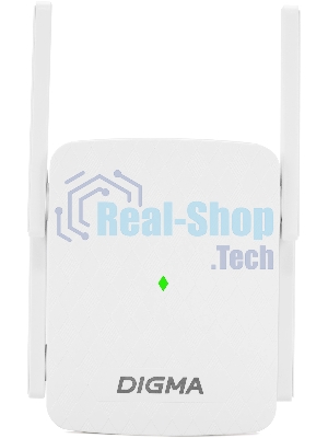 Повторитель беспроводного сигнала Digma D-WR310 (D-WR310V2) N300 Wi-Fi белый