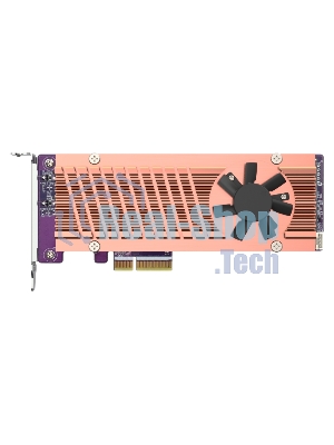 Плата расширения QNAP QM2-2P-344A 2 x M.2 22110 or 2280 PCIe (Gen3 x4) NVMe SSD slots, Low-profile flat and Full-height brackets included.