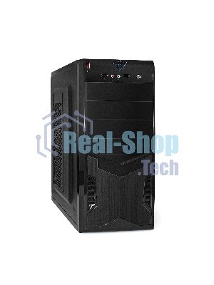 Компьютерный корпус Miditower ExeGate CP-601-UNS350 (ATX, БП UNS350 с вент. 12см, 2*USB, аудио, черный)