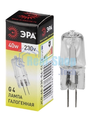 Лампа галогенная ЭРА G4-JCD-40W-230V-Cl(100/1000)