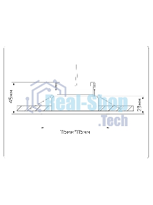 Светильник Ambrella light TN51918 BK/GD черный/золото GX53 max 12W 115*115*23