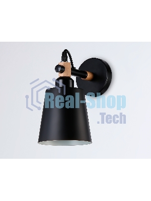 Светильник Ambrella light TR82213 BK/LW черный/светлое дерево E27 max 40W 230*130*190