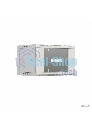 Шкаф коммутационный NTSS Премиум (NTSS-W9U6045GS-2) настенный 9U 600x450 мм пер. дв. стекл 60 кг серый IP20 сталь