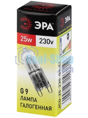 Лампа галогенная ЭРА G9-JCD-25-230V-Cl(100/1000/30000)