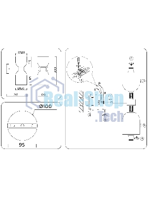 Настенный светильник Ambrella light LH56087/2 СH/FR хром/белый матовый E14*2 max 40W 215*120*300