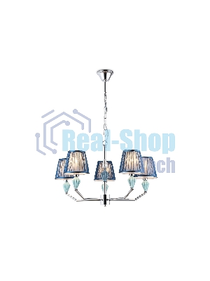 Люстра Ambrella light LH75061/5 CH/DB хром/темно синий E14/5 max 40W D690*810