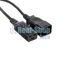 Кабель питания (UPS) ExeGate Power EC20-3P (С19->С20) VDE-250V-3*1.5-СU, 16А, черный, 3м
