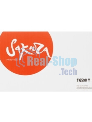 Картридж Sakura TK590Y для Kyocera Mita FS-C2026/C2126MFP, желтый, 5000 к.