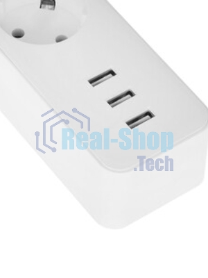 Сетевой фильтр EKF UFP10-375-6-05 6x5 м 10А/2,2 кВт с выкл. c/з ПВС 3х0,75 Блокбастер EKF PROxima